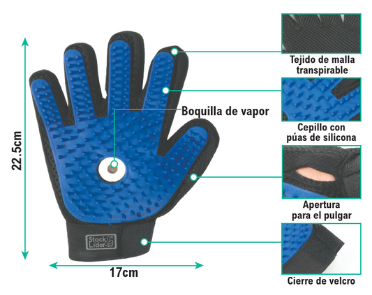 Guante Premium Para Eliminar Pelo de Mascota