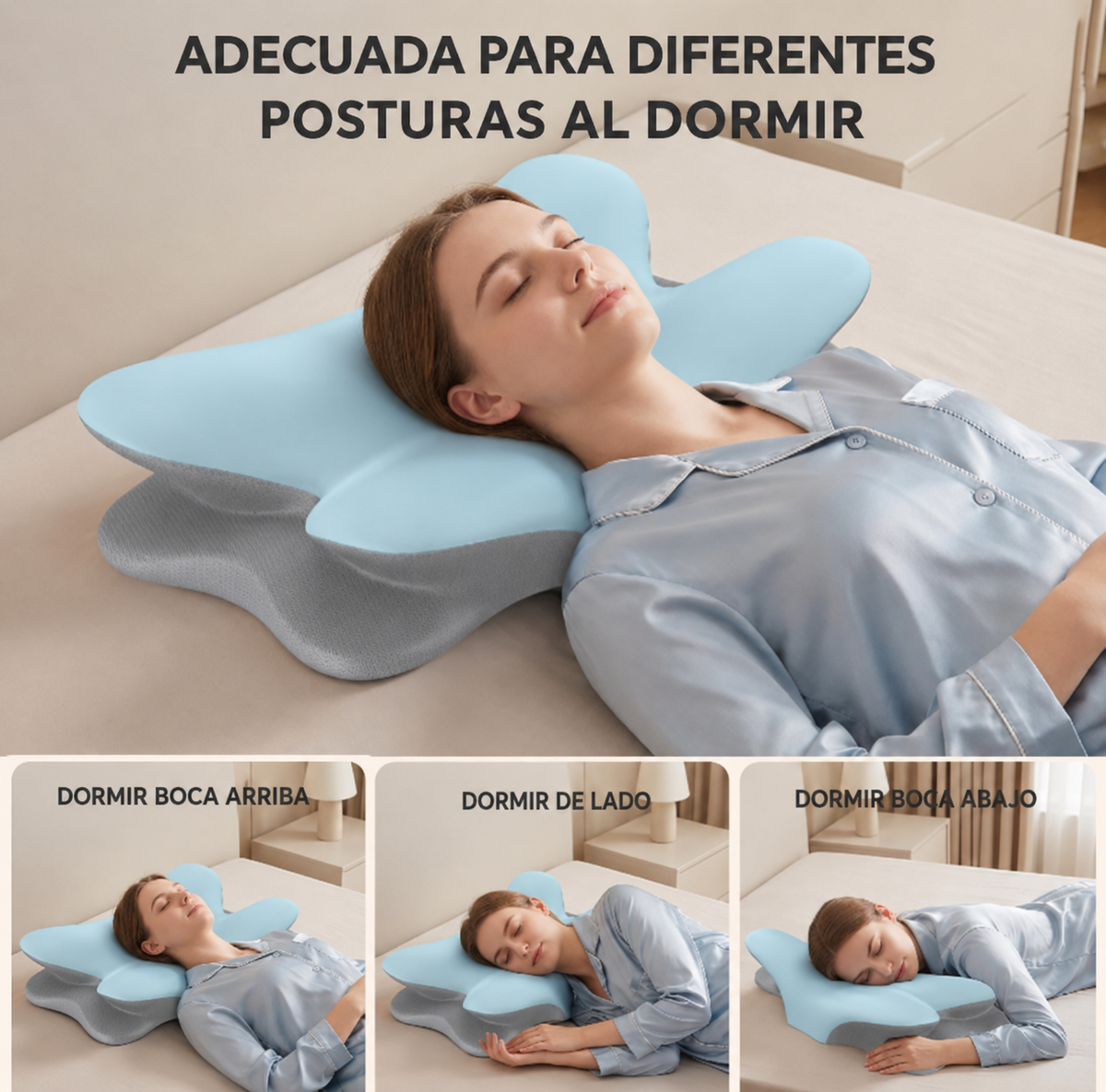 Almohada de soporte cervical y refrigeración premium