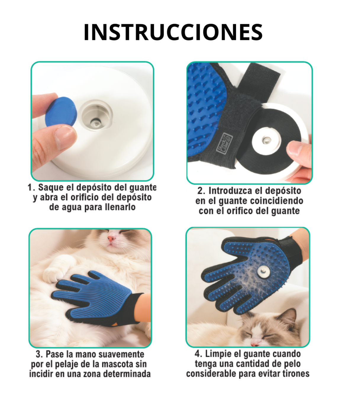 Guante Premium Para Eliminar Pelo de Mascota